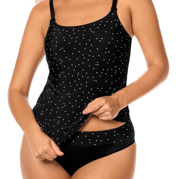 Kostium do kąpieli Amoena Santa Maria - top tankini - black / white