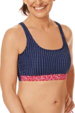 Kostium do kąpieli Amoena Algarve - top bikini - navy / multi