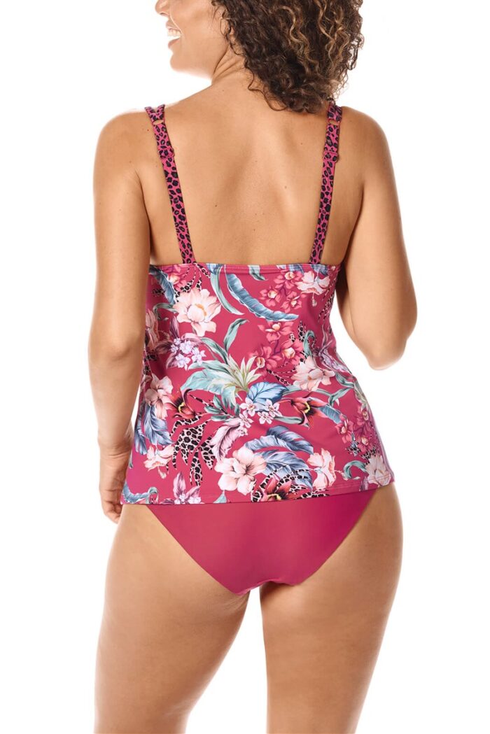 Cozumel - top tankini - deep pink / multi