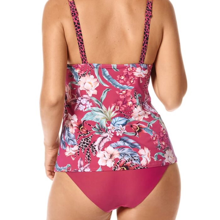 Cozumel - top tankini - deep pink / multi