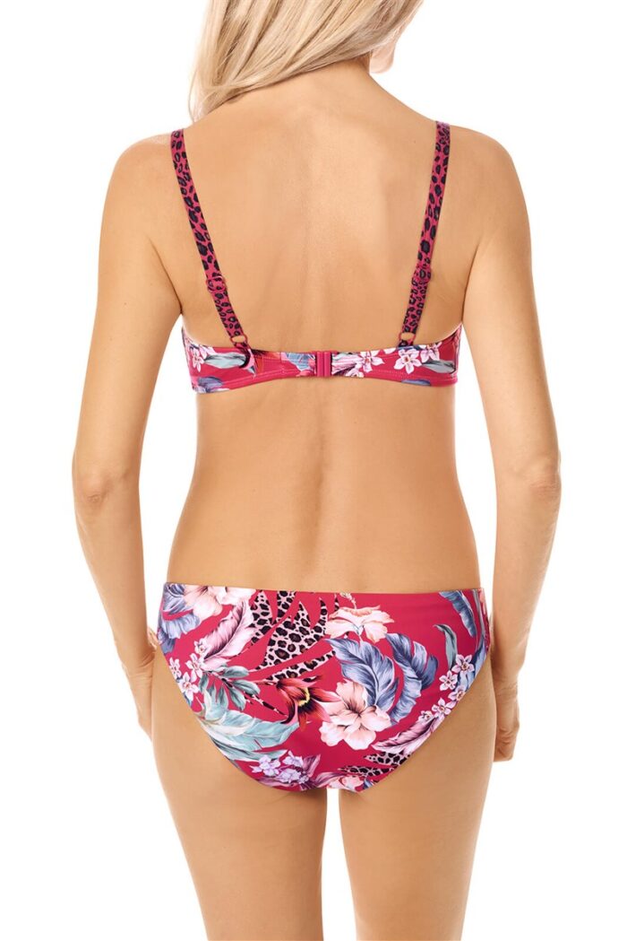 Kostium do kąpieli Amoena Cozumel - top bikini z fiszbinami - deep pink / multi