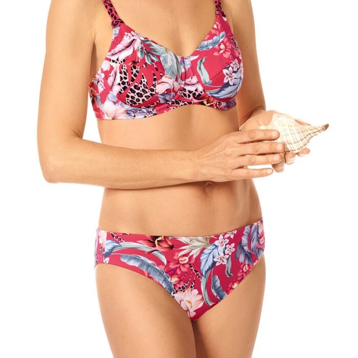 Kostium do kąpieli Amoena Cozumel - top bikini z fiszbinami - deep pink / multi