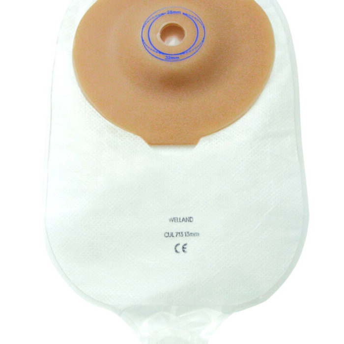 Worek Welland Flair Curvex® Urostomy – jednoczęściowy z plastycznym przylepcem