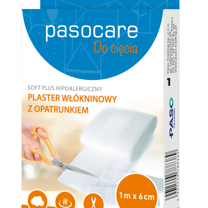 Pasocare Soft Plus hipoalergiczny plaster włókninowy z opatrunkiem 1m x 6cm 1 szt.