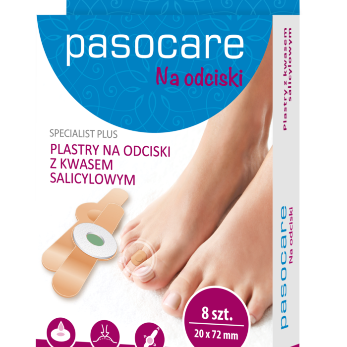 Pasocare Specialist Plus plastry na odciski z kwasem salicylowym 8 szt.