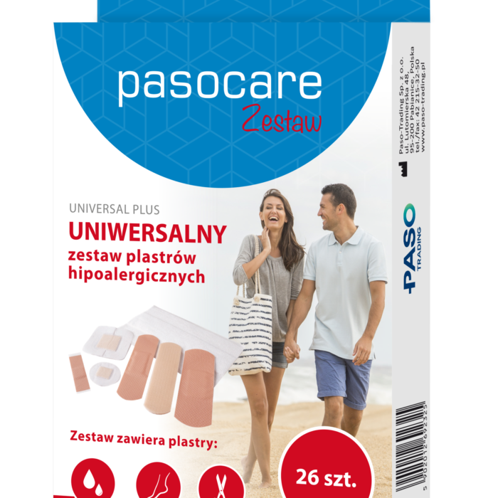Pasocare Universal Plus uniwersalny zestaw plastrów hipoalergicznych 26 szt.