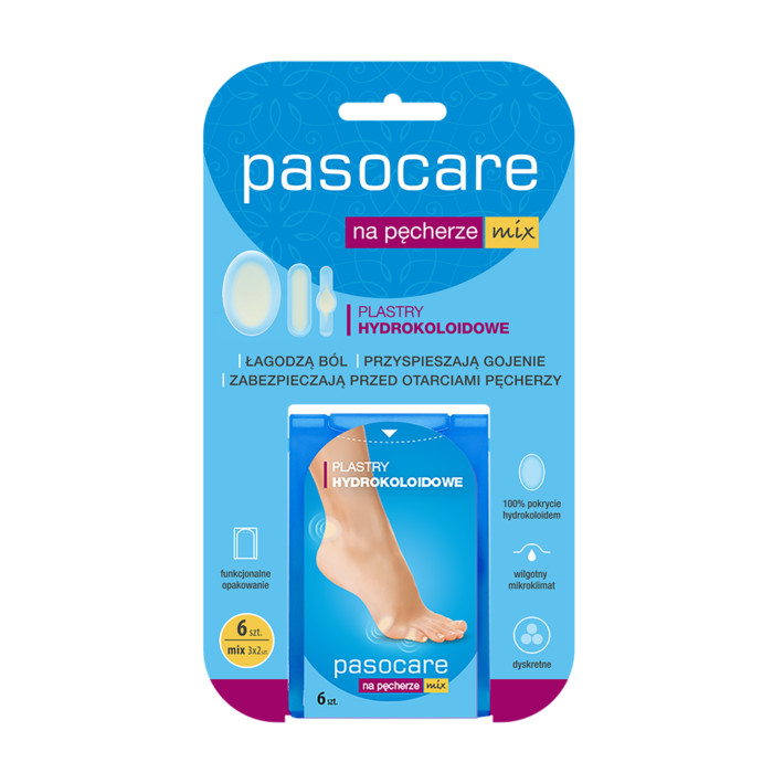 Pasocare plastry hydrokoloidowe na pęcherze mix 6 szt.