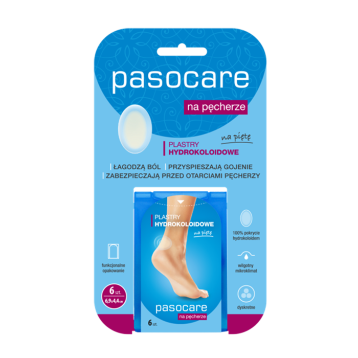 Pasocare plastry hydrokoloidowe na pęcherze na piętę 6 szt.