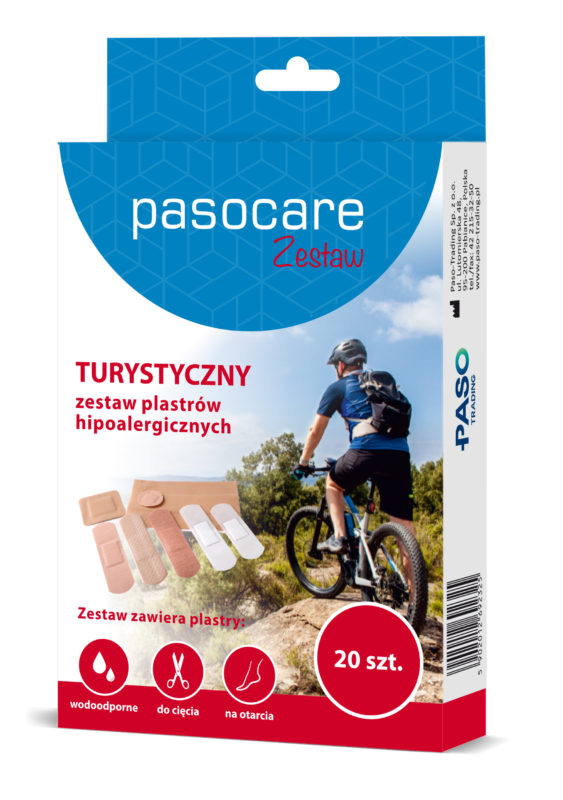 Pasocare turystyczny zestaw plastrów hipoalergicznych 20 szt.