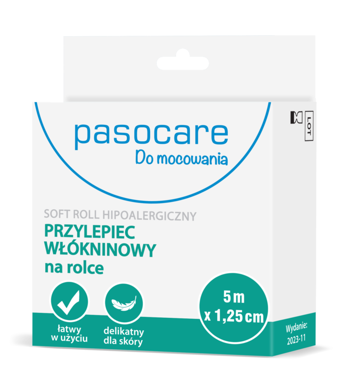 Pasocare soft roll hipoalergiczny przylepiec włókninowy na rolce